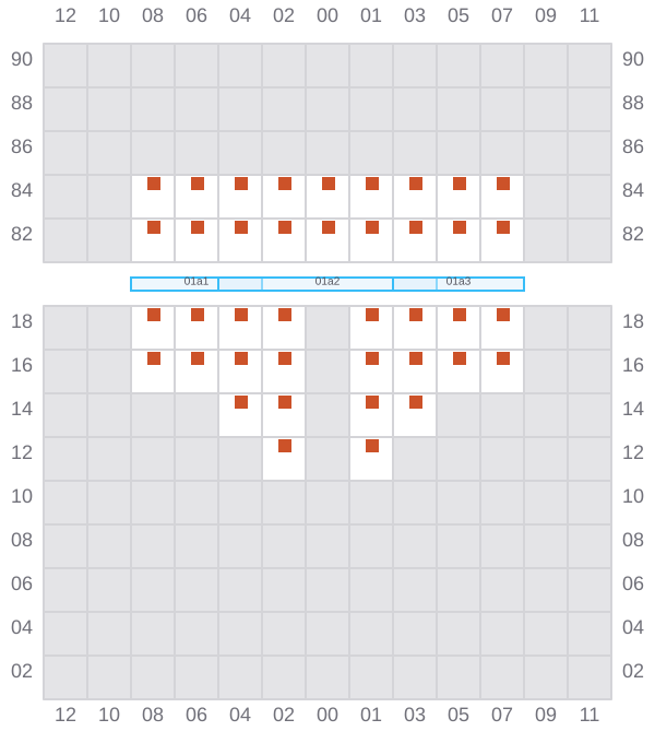 Bay 001 view and slots of EVER GENIUS