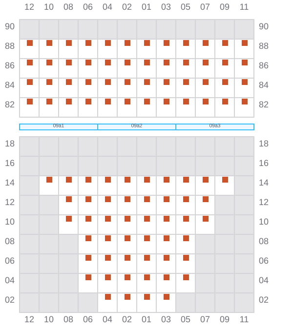 Bay 009 view and slots of EVER GENIUS