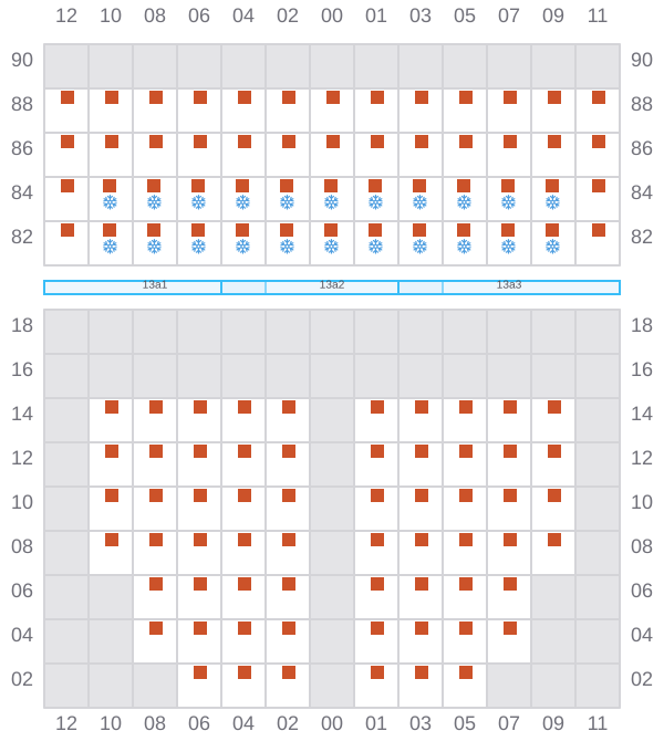 Bay 013 view and slots of EVER GENIUS