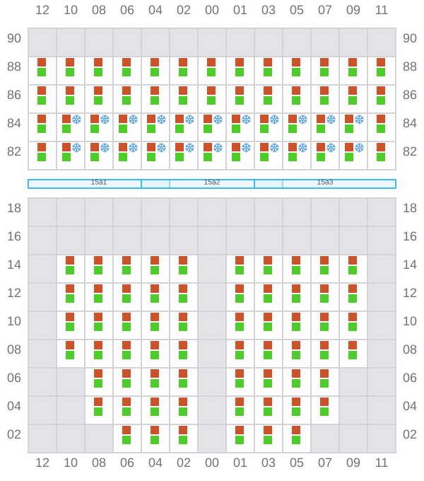 Bay 015 view and slots of EVER GENIUS
