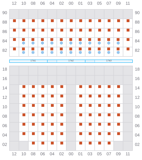 Bay 017 view and slots of EVER GENIUS
