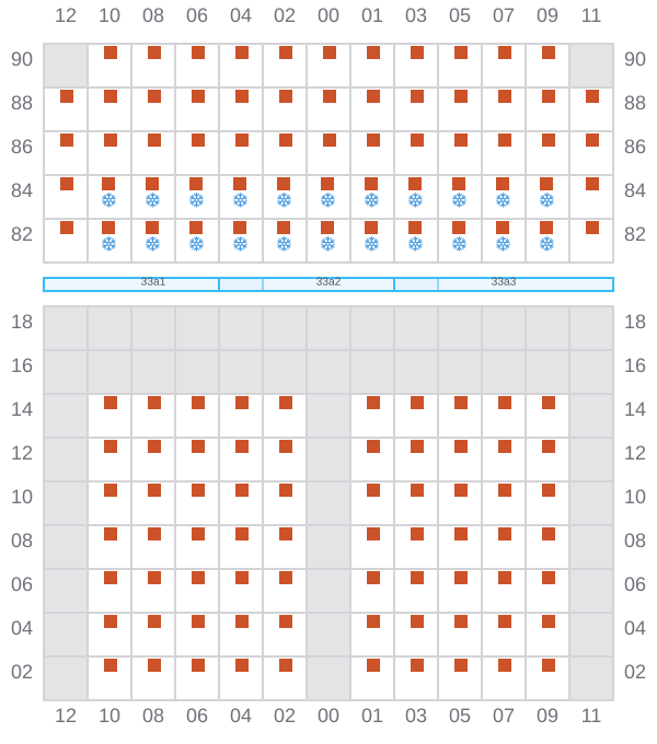 Bay 033 view and slots of EVER GENIUS