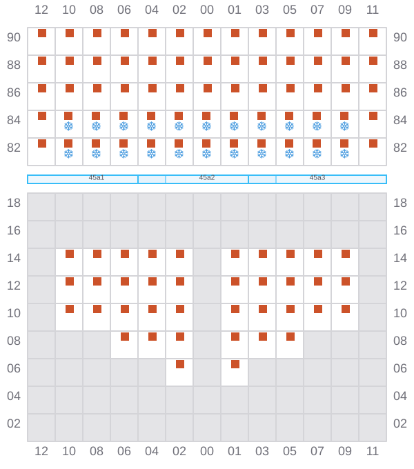 Bay 045 view and slots of EVER GENIUS