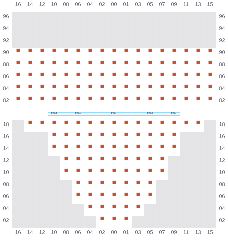 Bay 013 view and slots of EVER SUPERB