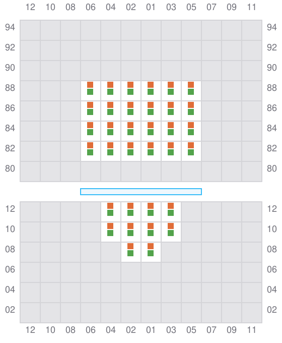 Bay 001 view and slots of SINE A