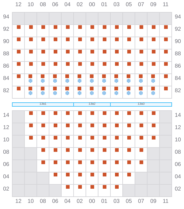 Bay 015 view and slots of CMA CGM SAVANNAH