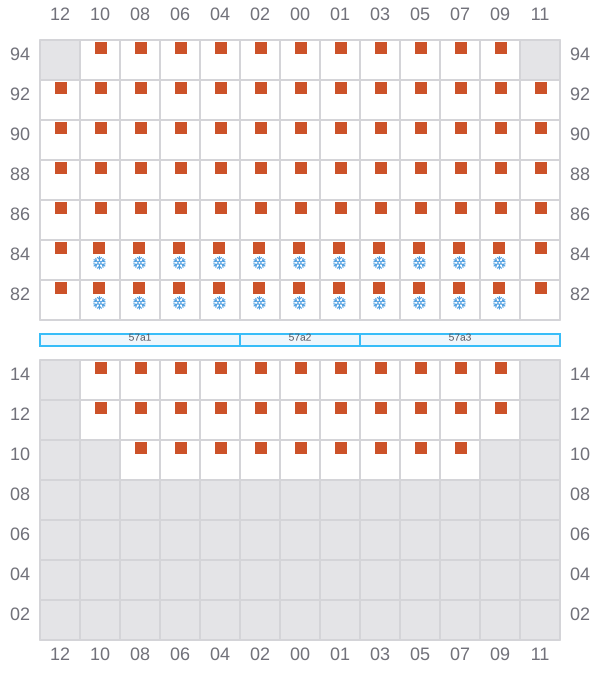 Bay 059 view and slots of CMA CGM SAVANNAH