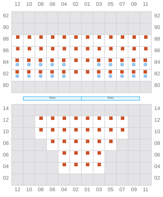 Bay 007 view and slots of LOBIVIA