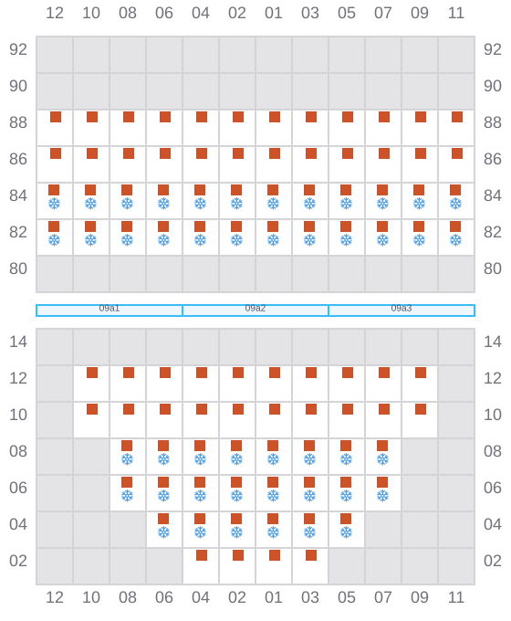 Bay 011 view and slots of LOBIVIA