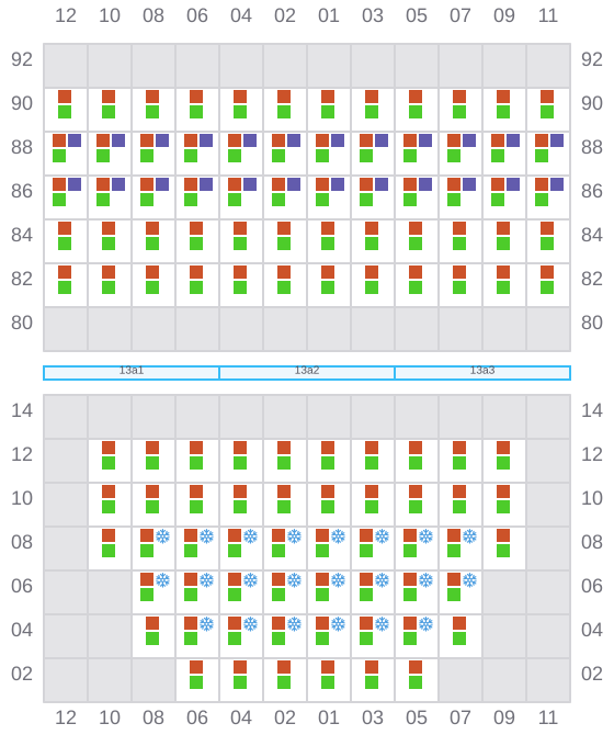 Bay 013 view and slots of LOBIVIA