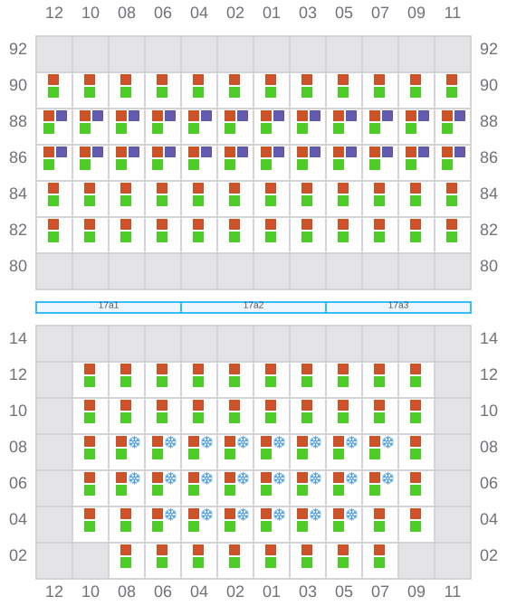 Bay 017 view and slots of LOBIVIA
