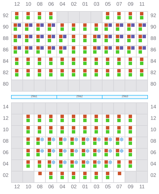 Bay 029 view and slots of LOBIVIA