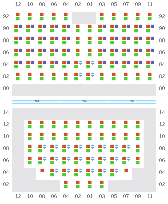 Bay 033 view and slots of LOBIVIA