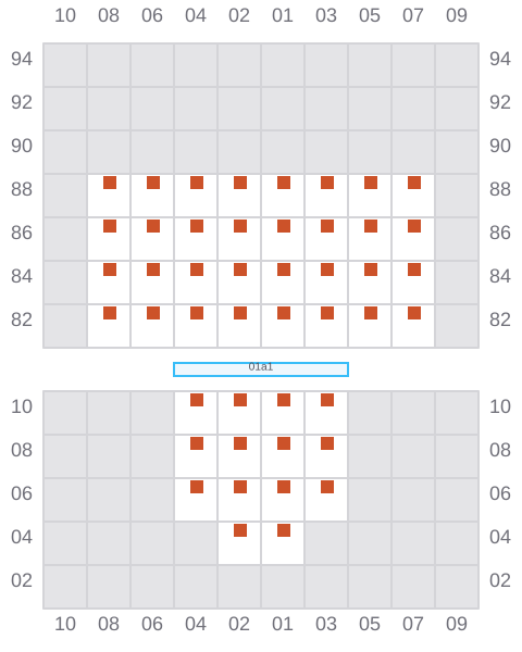 Bay 003 view and slots of CAPE FRANKLIN