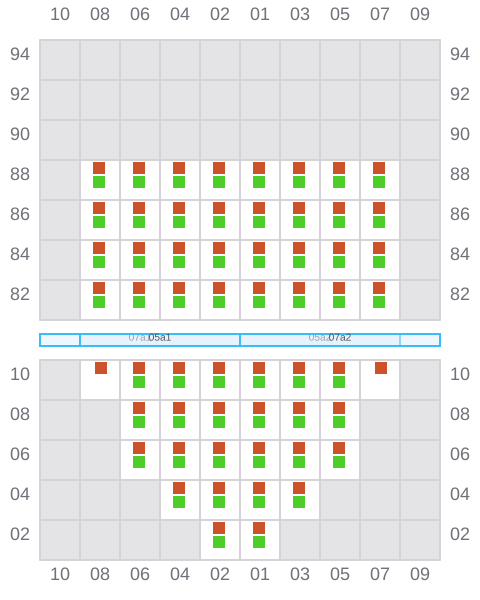 Bay 005 view and slots of CAPE FRANKLIN