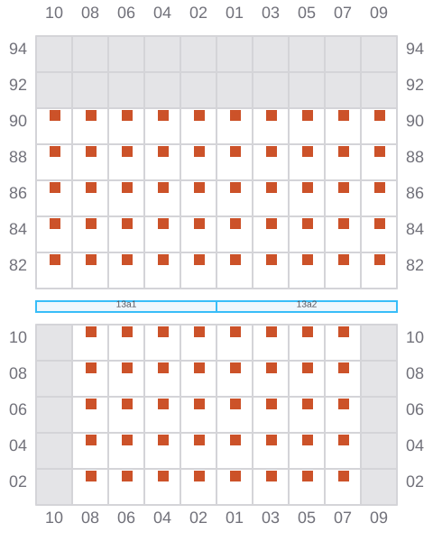 Bay 015 view and slots of CAPE FRANKLIN