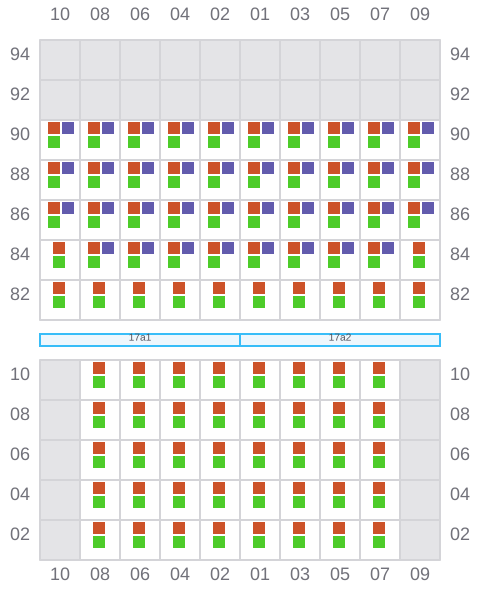 Bay 017 view and slots of CAPE FRANKLIN