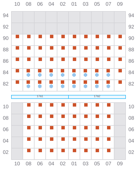 Bay 019 view and slots of CAPE FRANKLIN
