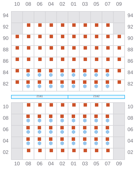 Bay 023 view and slots of CAPE FRANKLIN