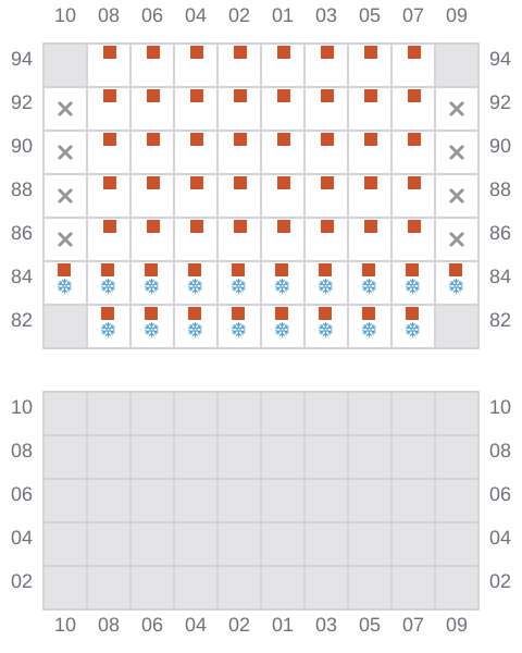 Bay 035 view and slots of CAPE FRANKLIN