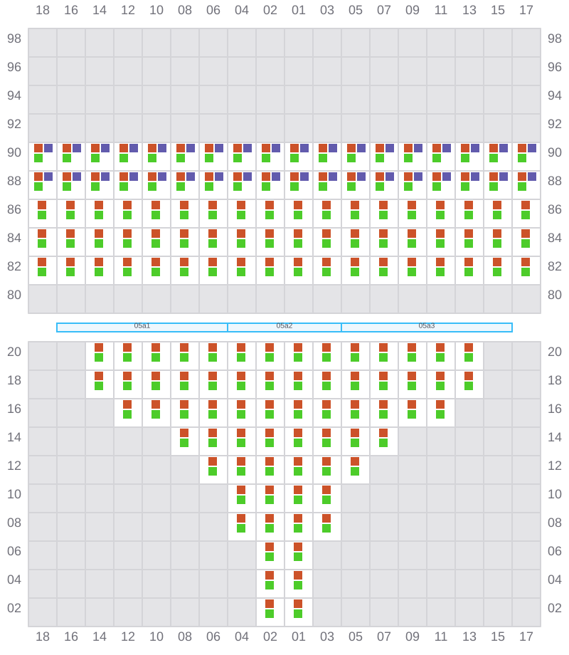 Bay 005 view and slots of APL HOUSTON