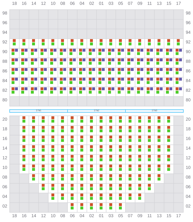 Bay 017 view and slots of APL HOUSTON