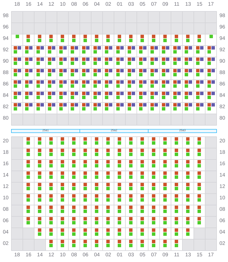 Bay 025 view and slots of APL HOUSTON