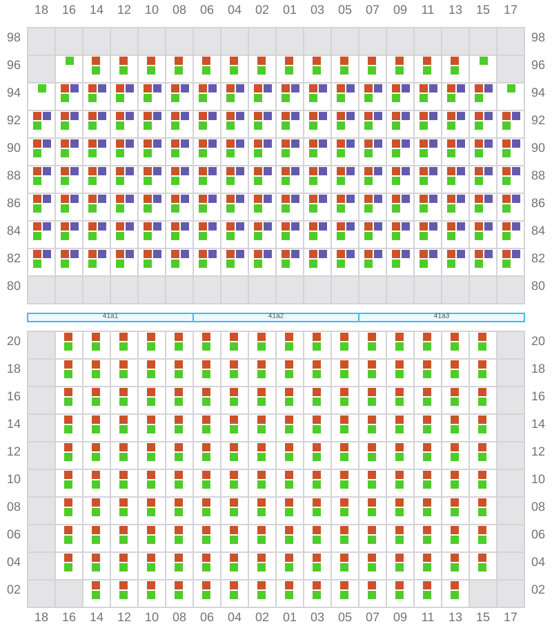 Bay 041 view and slots of APL HOUSTON