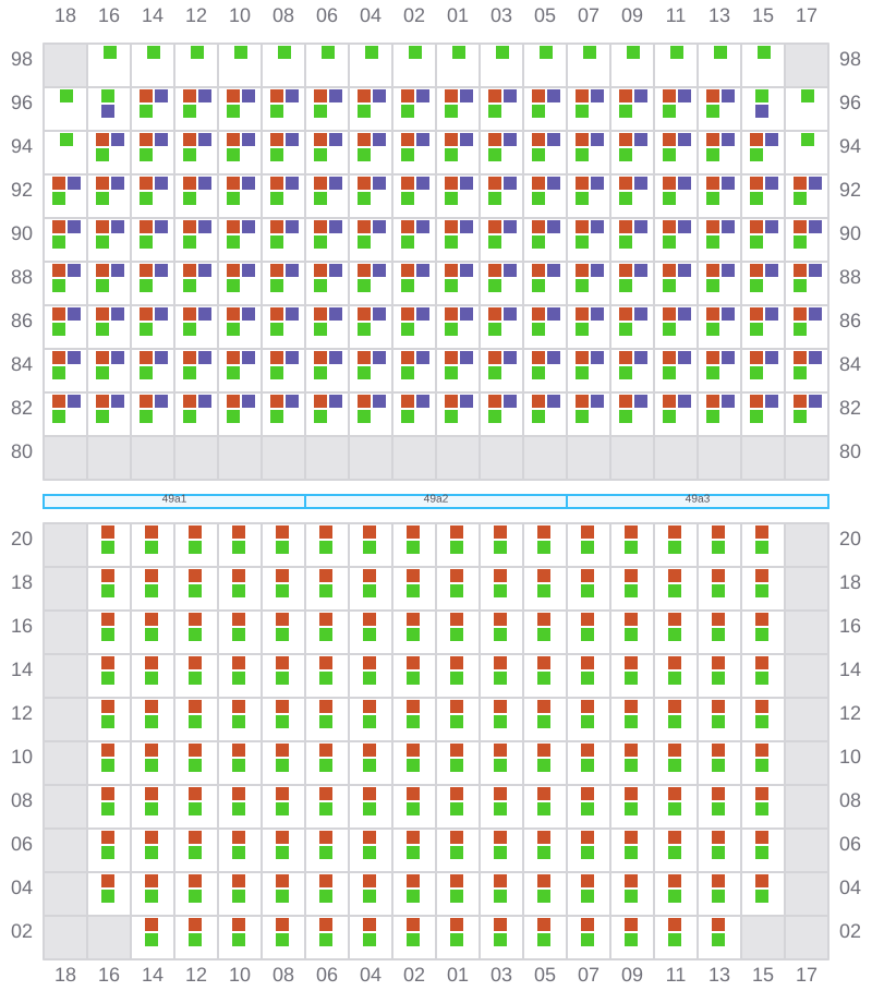 Bay 049 view and slots of APL HOUSTON