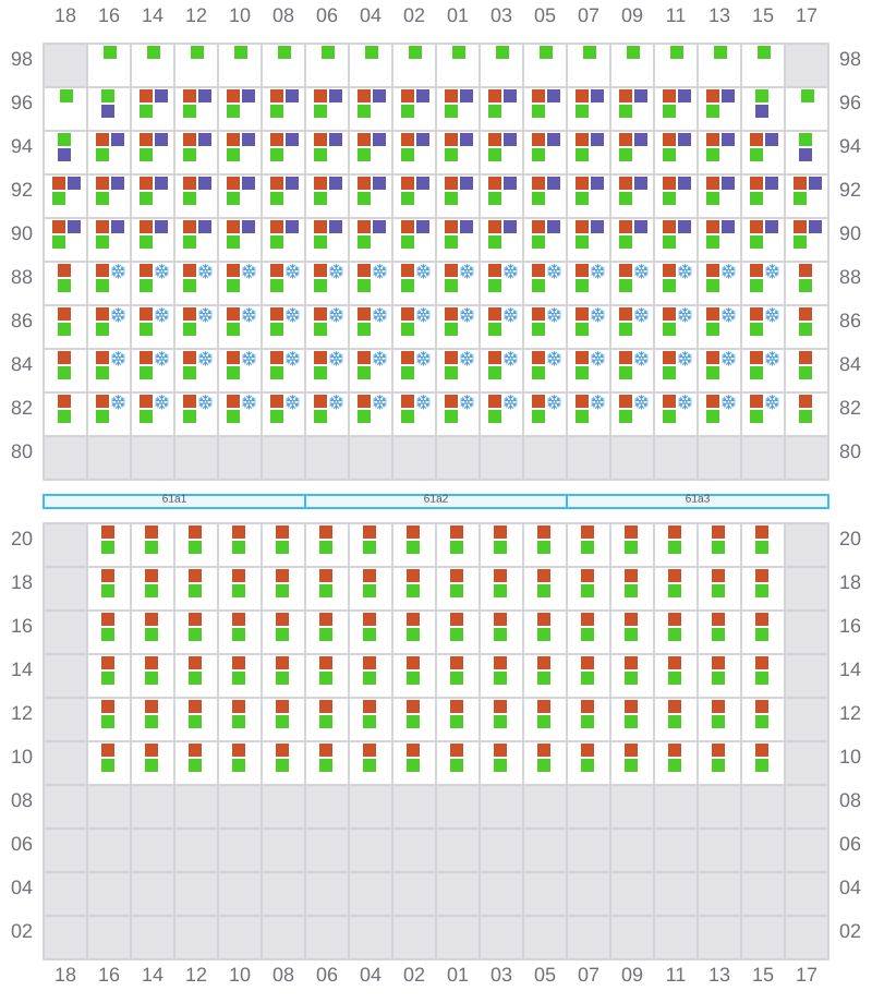 Bay 061 view and slots of APL HOUSTON