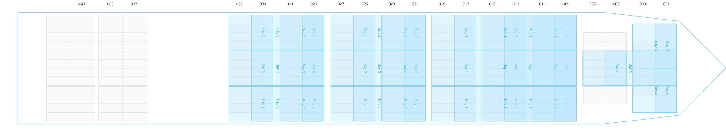 Deck view of NELE MAERSK