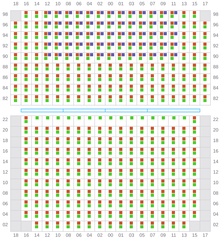 Bay 033 view and slots of ESSEN EXPRESS