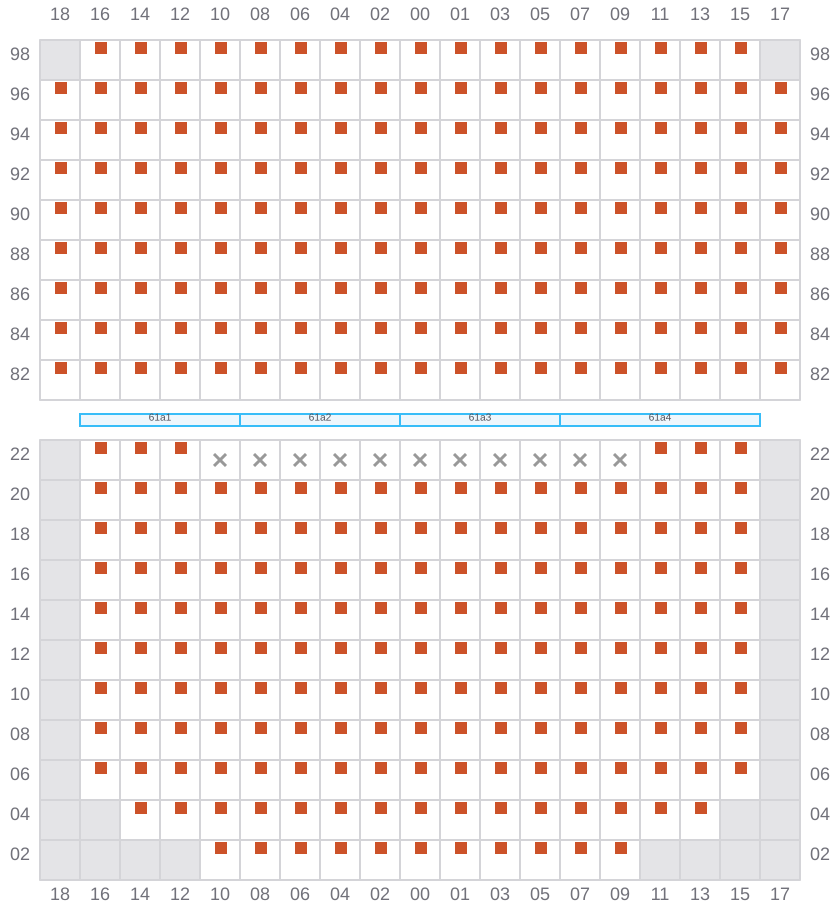 Bay 063 view and slots of ESSEN EXPRESS