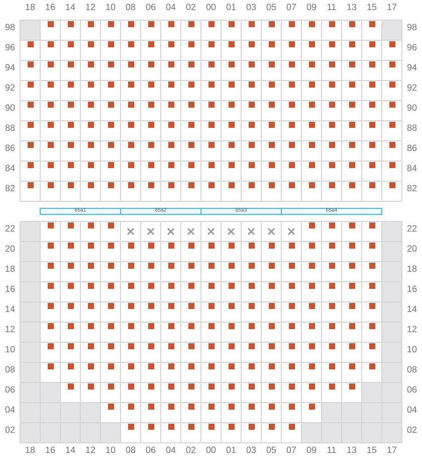 Bay 067 view and slots of ESSEN EXPRESS