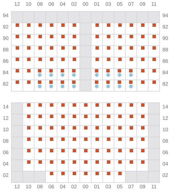 Bay 031 view and slots of CHIQUITA DREAM