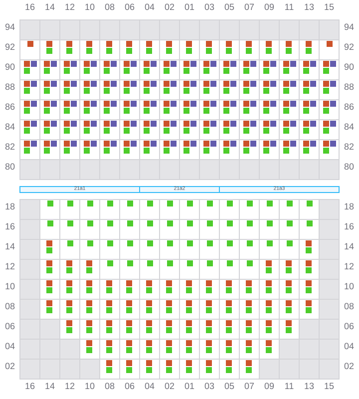Bay 021 view and slots of TORRANCE