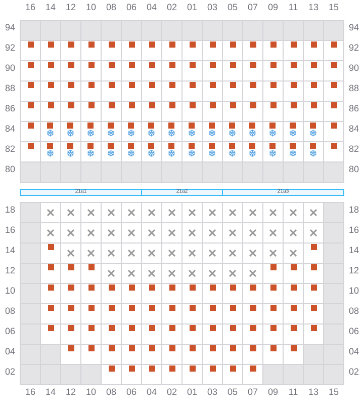 Bay 023 view and slots of TORRANCE