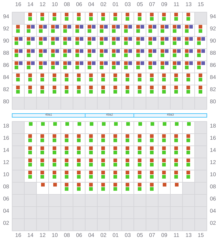 Bay 049 view and slots of TORRANCE