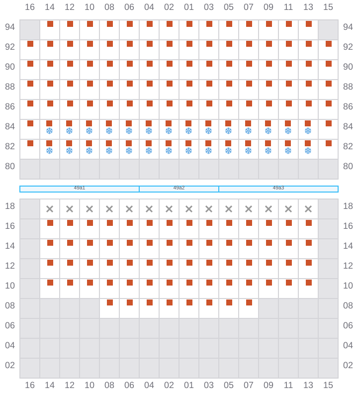 Bay 051 view and slots of TORRANCE