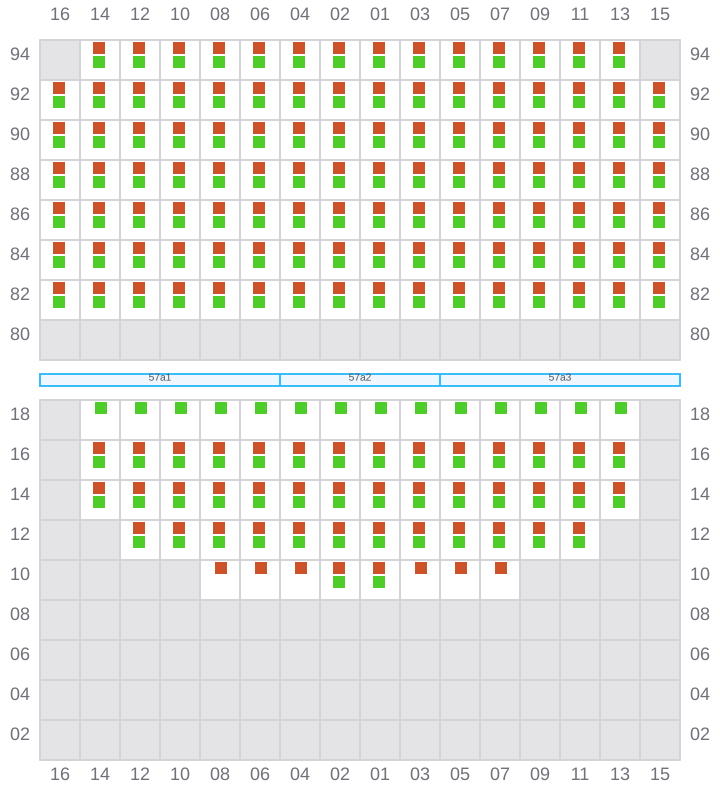 Bay 057 view and slots of TORRANCE