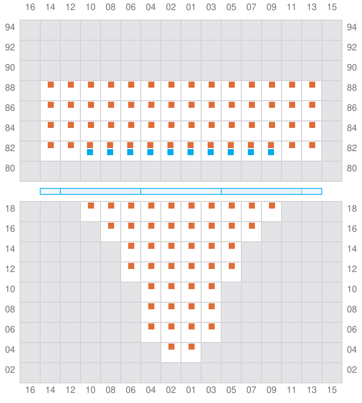 Bay 007 view and slots of CHENNAI EXPRESS