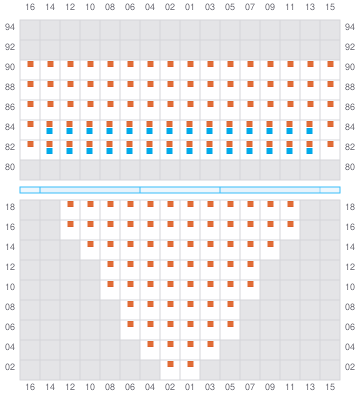 Bay 011 view and slots of CHENNAI EXPRESS