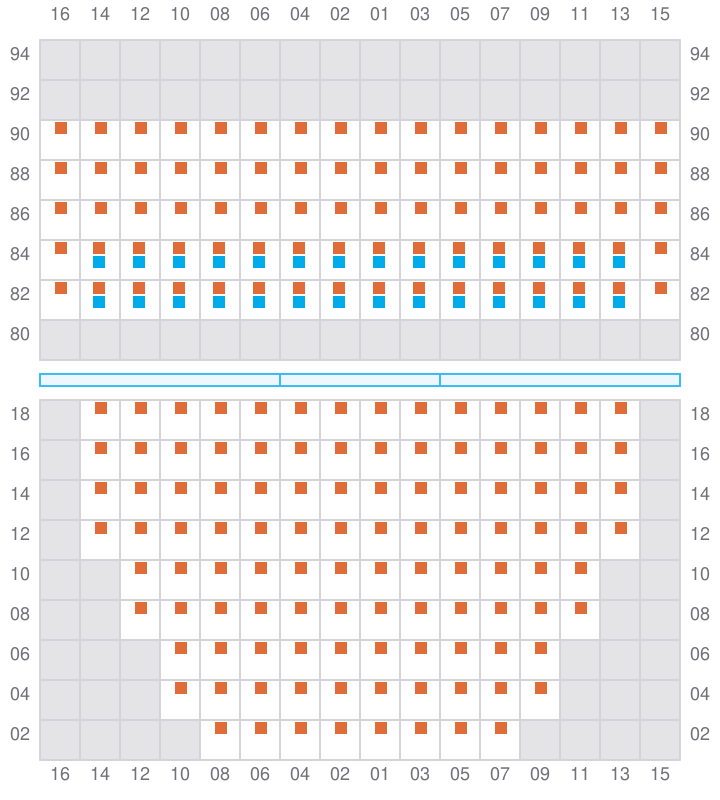 Bay 019 view and slots of CHENNAI EXPRESS