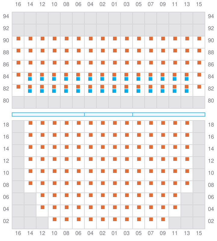 Bay 023 view and slots of CHENNAI EXPRESS