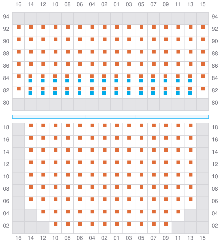 Bay 027 view and slots of CHENNAI EXPRESS