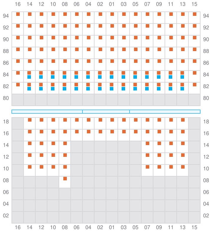 Bay 059 view and slots of CHENNAI EXPRESS