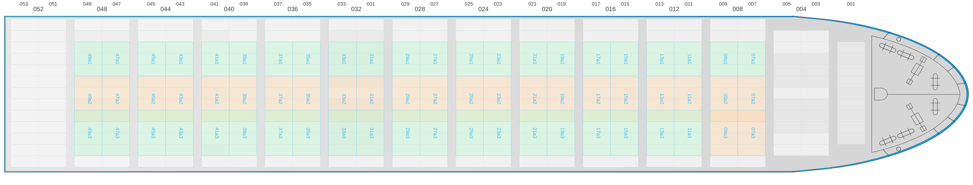 Deck view of MSC TINA