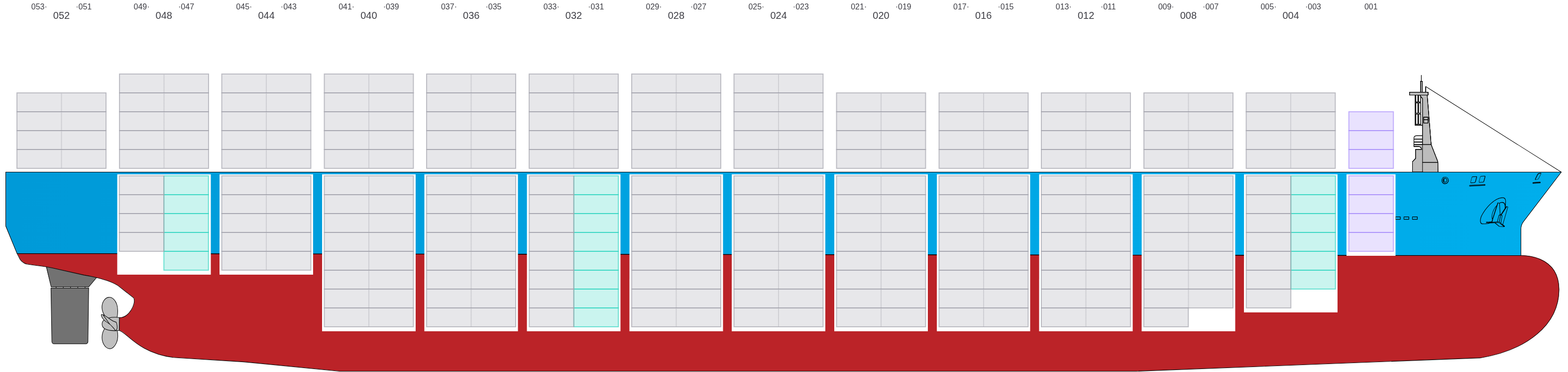 Side view of MSC TINA