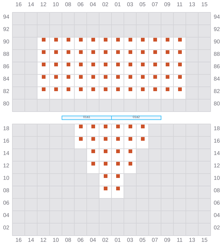 Bay 003 view and slots of NORTHERN MONUMENT