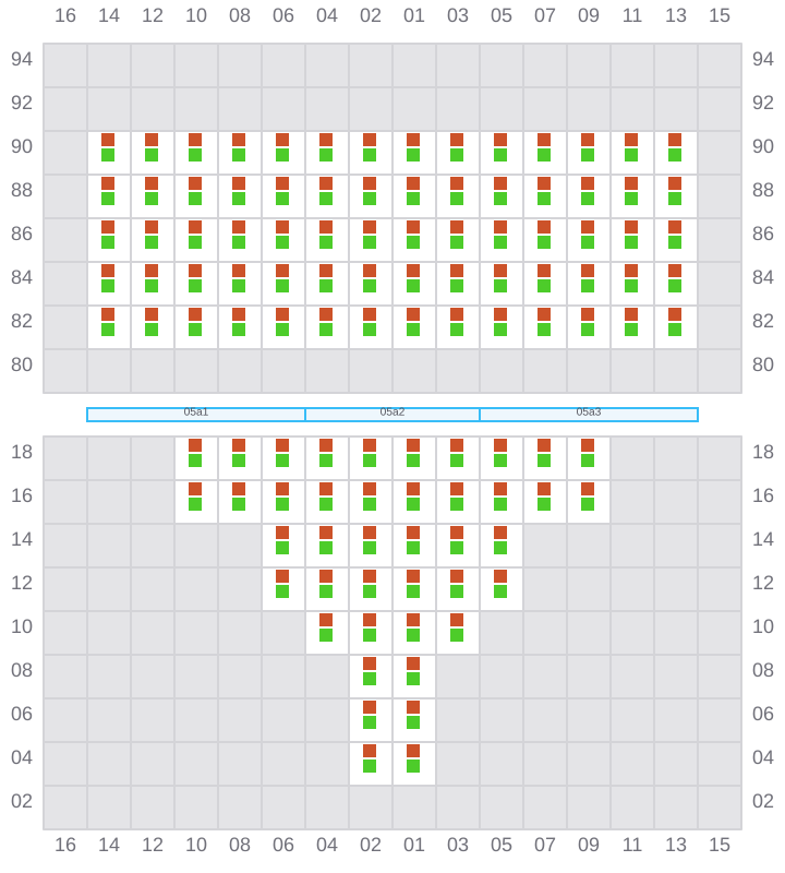 Bay 005 view and slots of NORTHERN MONUMENT